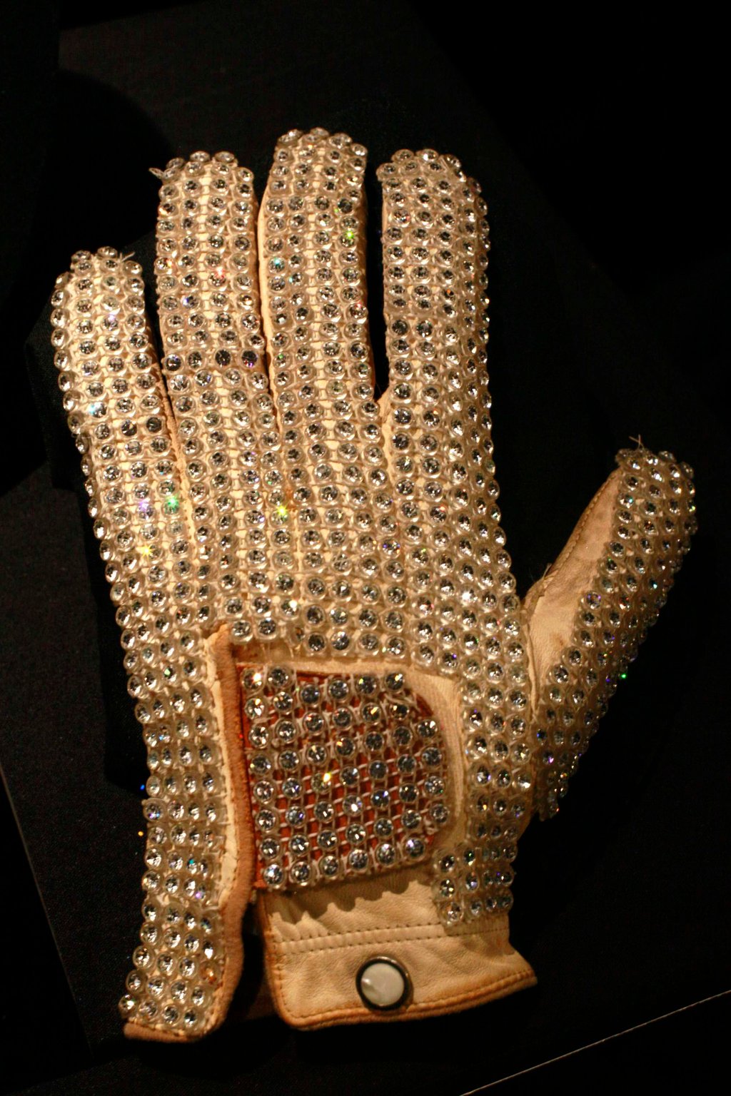 A collection of Michael Jackson memorabilia, including the now iconic rhinestone-studded glove he wore when he performed his first moonwalk dance in 1983, being sold at auction. Photo: AP A collection of Michael Jackson memorabilia, including the now iconic rhinestone-studded glove he wore when he performed his first moonwalk dance in 1983, being sold at auction. Photo: AP