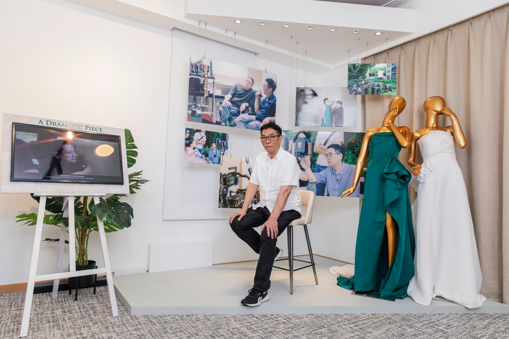 Kwan at the exhibit about his art film that is on display in the “Immersive Greenery Showhouse” located at No.15 Shouson. Photo: Emperor International