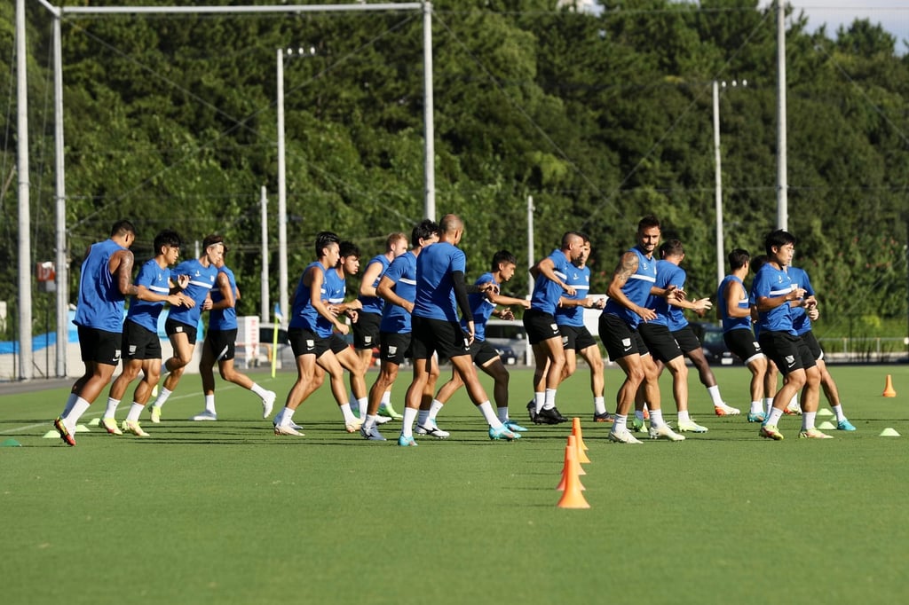 Kitchee training session in full swing ahead of Friday’s AFC match in Japan against BG Pathum United. Photo: Kitchee