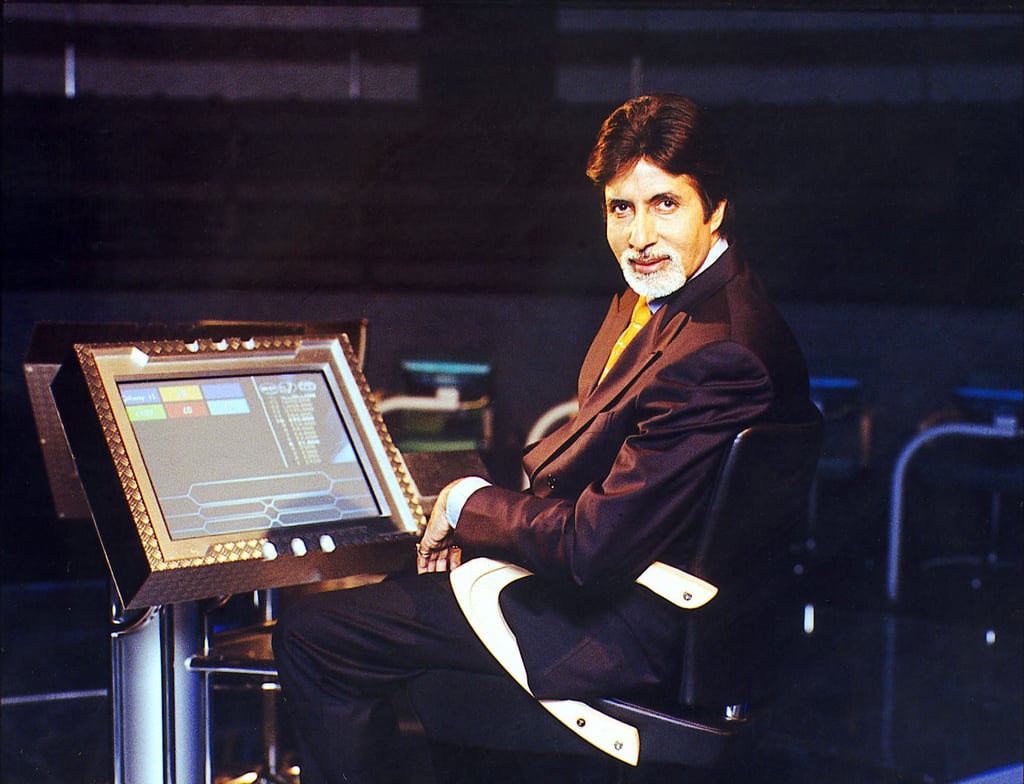 Indian TV host Amitabh Bachchan in Kuan Banega Crorepati – aka the Indian adaptation of Who Wants to be a Millionaire. Photo: Star TV