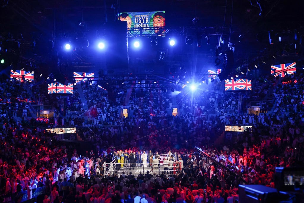 A view of the King Abdullah Sports City Arena in the Saudi Red Sea city of Jeddah, which played hosts to the heavyweight boxing match between Oleksandr Usyk and Anthony Joshua. Photo: AFP