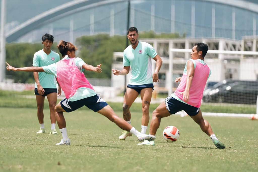 Striker Victor Bertomeu (centre) looks forward to the new season after proving in the AFC Cup group stage in June. Photo: Eastern