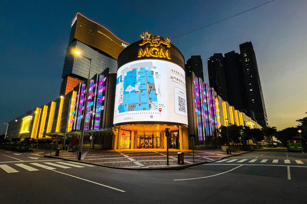 Streets were empty around MGM Grand Macau casino on July 11, 2022 as the territory endured a Covid-19 lockdown. Photo: AP
