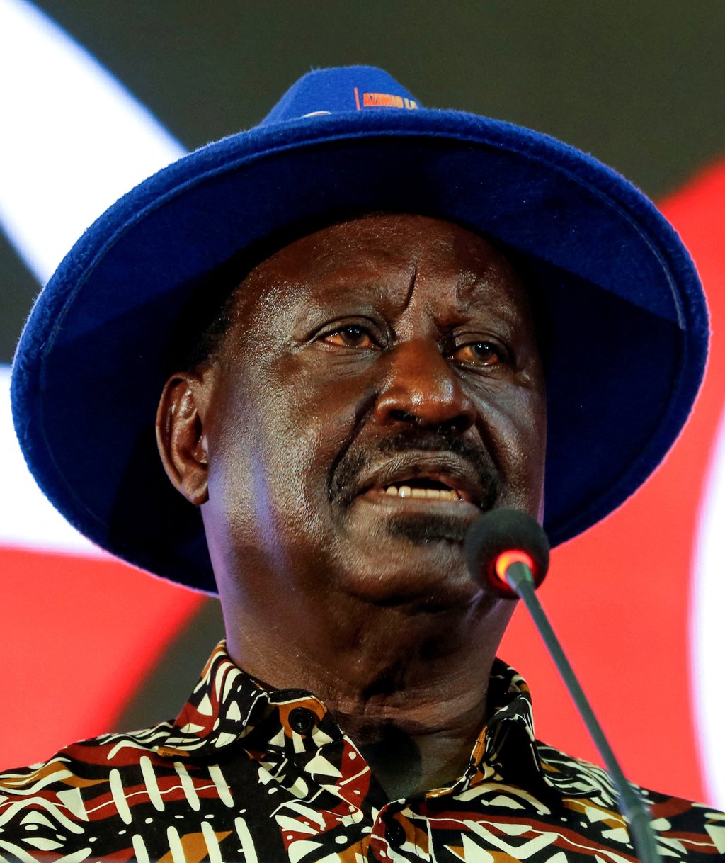 Kenya’s opposition leader Raila Odinga of the Azimio La Umoja (Declaration of Unity) One Kenya Alliance, addresses the nation following the announcement of the results of the presidential election, in Nairobi, Kenya August 16, 2022. Photo: Reuters/File Kenya’s opposition leader Raila Odinga of the Azimio La Umoja (Declaration of Unity) One Kenya Alliance, addresses the nation following the announcement of the results of the presidential election, in Nairobi, Kenya August 16, 2022. Photo: Reuters/File