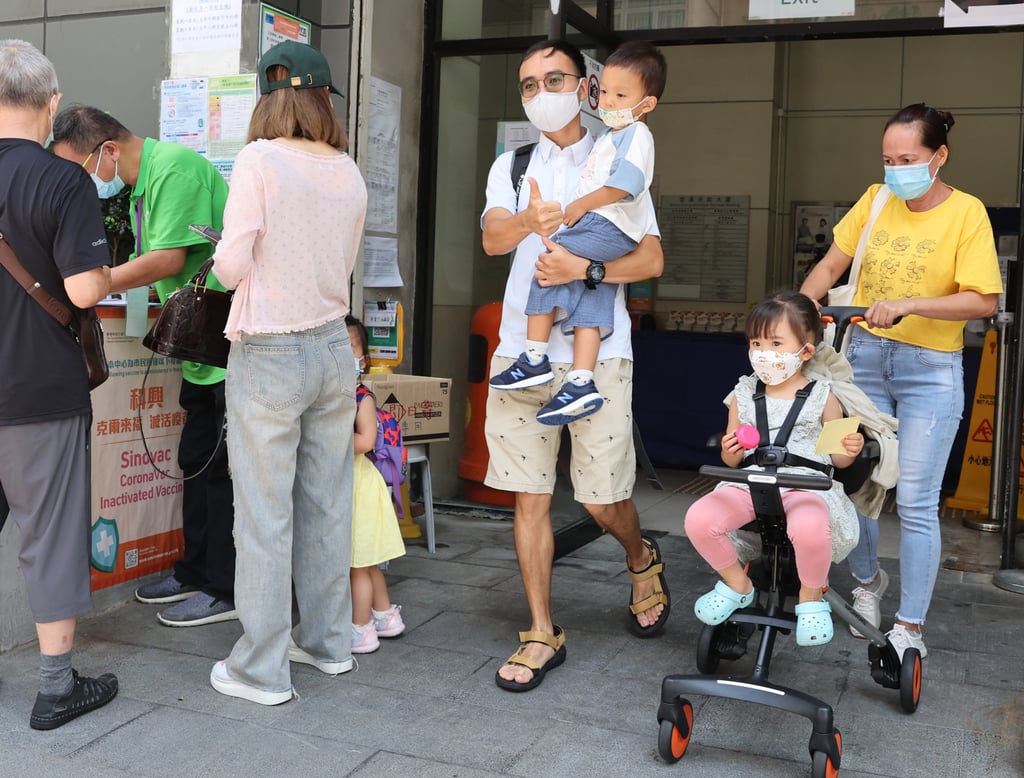 Young people receive the Sinovac Covid-19 vaccine at the Community Vaccination Centre in the Kwun Chung Municipal Services Building. As Hong Kong vies with other governments for vaccines, it will take months for vaccine production to be ramped up and supplies delivered. Photo: Edmond So Young people receive the Sinovac Covid-19 vaccine at the Community Vaccination Centre in the Kwun Chung Municipal Services Building. As Hong Kong vies with other governments for vaccines, it will take months for vaccine production to be ramped up and supplies delivered. Photo: Edmond So