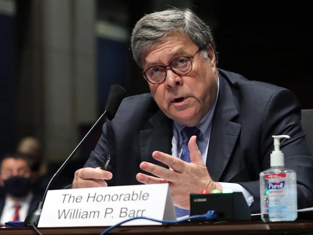 US Attorney General William Barr testifies before a House Judiciary Committee hearing in Washington in July 2020. Photo: AFP