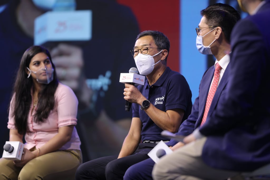 Albert Wong, CEO of HKSTP, took part in the “Powerhouse Chat” panel discussion held during the 20th anniversary event. Photo: HKSTP