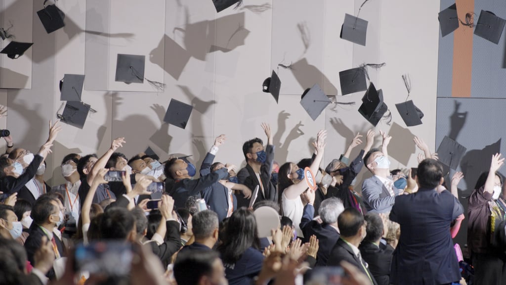 HKSTP’s 20th anniversary event coincided with the graduation ceremony for the latest group of tech start-ups to complete its incubation programme. Photo: SCMP