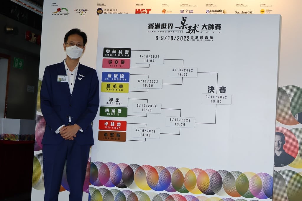 Vincent Law presents the Hong Kong Masters draw. Photo: Shirley Chui