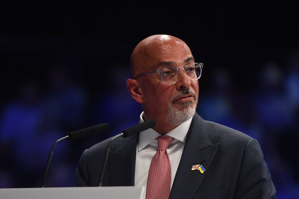 British Chancellor of the Exchequer Nadhim Zahawi in Birmingham, UK on Tuesday. Photo: EPA-EFE