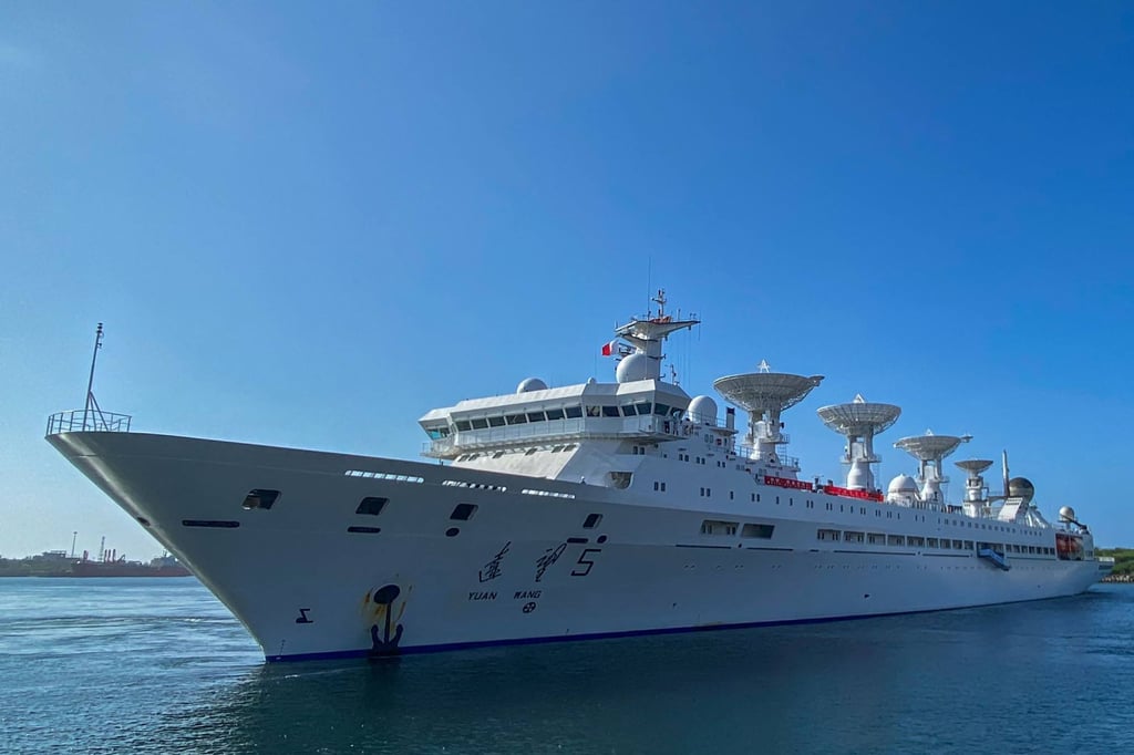 Chinese research vessel, Yuan Wang 5 entered Sri Lanka’s Chinese-run southern port of Hambantota on August 16 despite concerns from India and the US about its activities. Photo: AFP