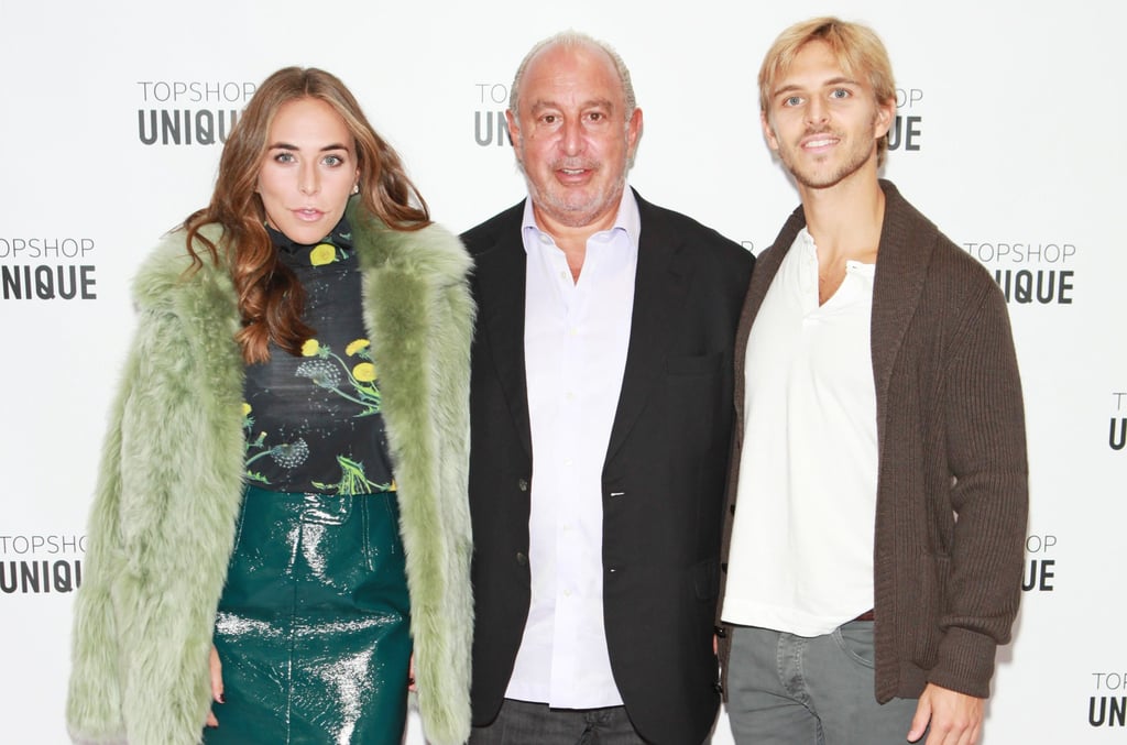 Chloe, Philip and Brandon Green arrive at the Topshop Unique spring/summer 2016 show during London Fashion Week at the Queen Elizabeth Conference Centre, in September 2015, in London, England. Photo: Getty Images