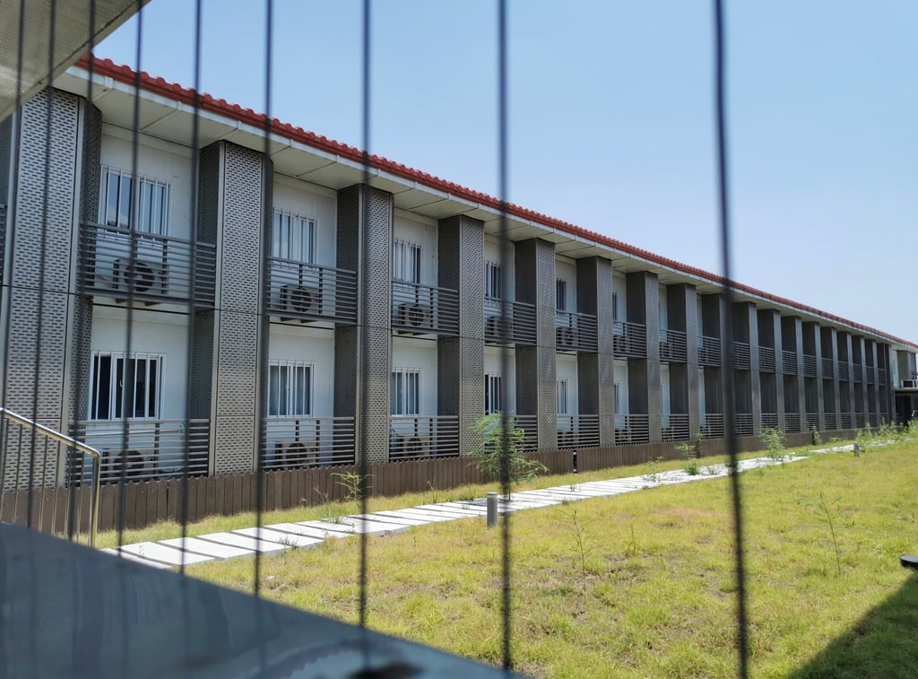 A block in the quarantine centre in Fuzhou.