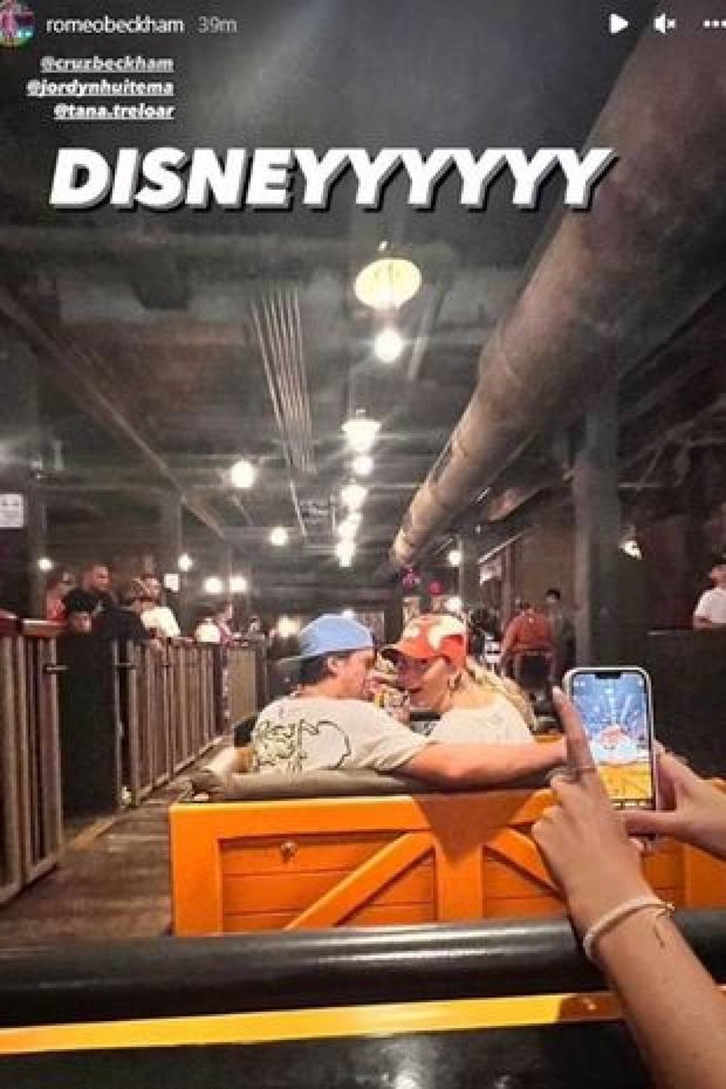 Romeo Beckham and Jordyn Huitema are rumoured to be dating after they were spotted together at Disney World. Photo: @romeobeckham/Instagram Romeo Beckham and Jordyn Huitema are rumoured to be dating after they were spotted together at Disney World. Photo: @romeobeckham/Instagram