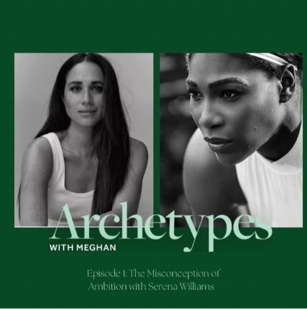 Meghan Markle’s friend, tennis legend Serena Williams, featured on Archetypes’ first episode. Photo: @teamsussex_/Instagram Meghan Markle’s friend, tennis legend Serena Williams, featured on Archetypes’ first episode. Photo: @teamsussex_/Instagram