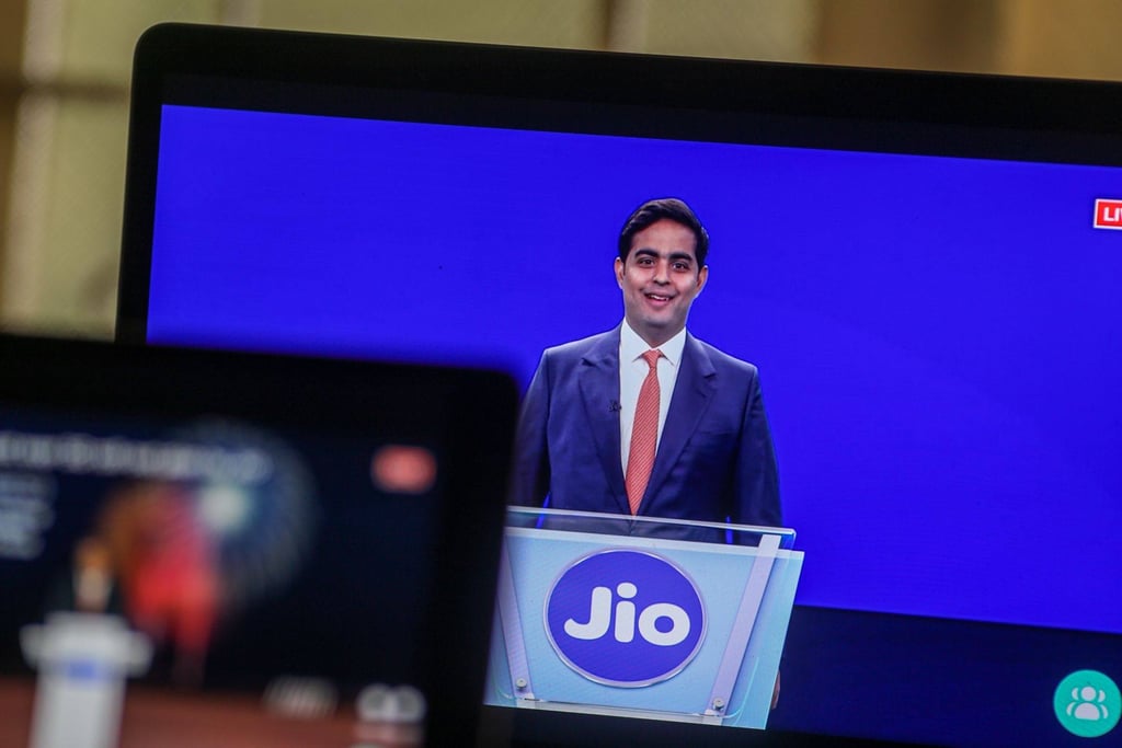 Akash Ambani, chairman of Reliance Jio Infocomm Ltd and Mukesh Ambani’s son, on August 29. Photo: Bloomberg