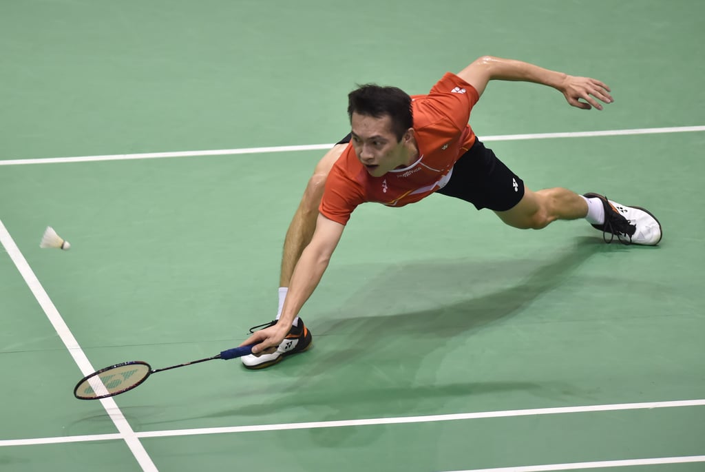 Angus Ng Ka-long competes during the men’s singles first-round against Ginting Anthony Sinisuka of Indonesia at the 2019 Hong Kong Open. Photo: Xinhua Angus Ng Ka-long competes during the men’s singles first-round against Ginting Anthony Sinisuka of Indonesia at the 2019 Hong Kong Open. Photo: Xinhua