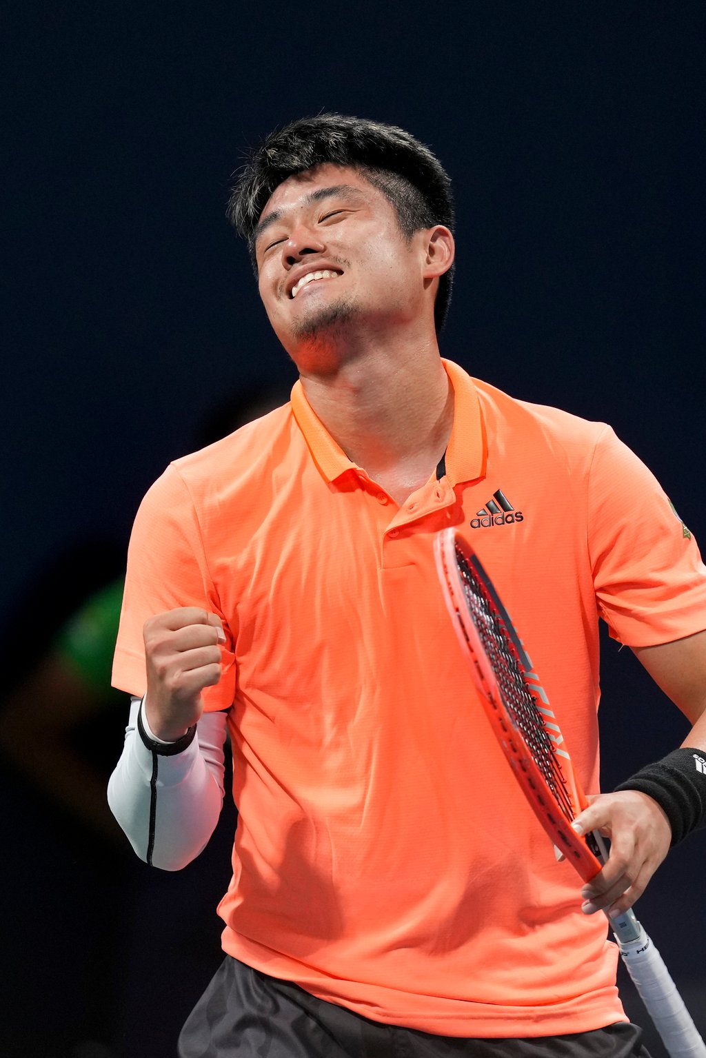 Wu Yibing celebrates during the men’s singles second round match against Nuno Borges. Photo: Xinhua Wu Yibing celebrates during the men’s singles second round match against Nuno Borges. Photo: Xinhua
