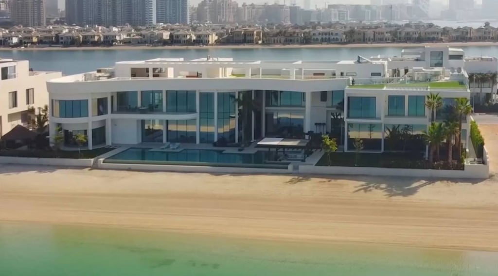 Anant Ambani’s new Dubai home has a 70-metre long private beach. Photo: Captured from YouTube