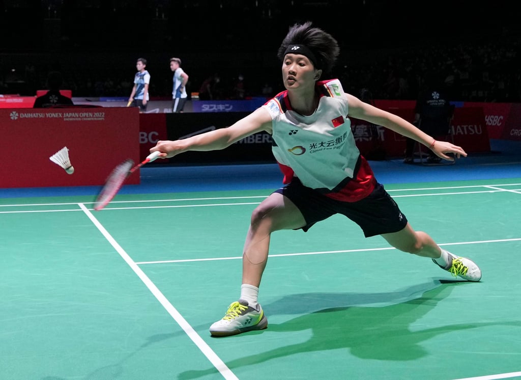 Chen Yufei of China hits a return in the 2022 Japan Open. Photo: Xinhua Chen Yufei of China hits a return in the 2022 Japan Open. Photo: Xinhua