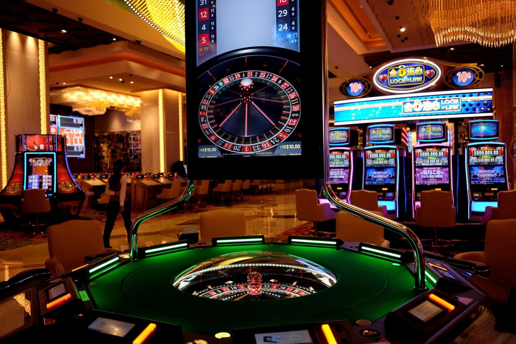 Gaming machines are seen inside the MGM Cotai casino in Macau. Photo: Reuters