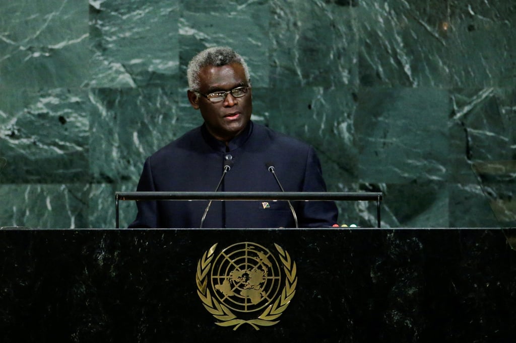 With the vote on an election delay due as early as Thursday, Solomon Islands Prime Minister Manasseh Sogavare took umbrage at the timing of Australia’s funding offer. Photo: Reuters With the vote on an election delay due as early as Thursday, Solomon Islands Prime Minister Manasseh Sogavare took umbrage at the timing of Australia’s funding offer. Photo: Reuters