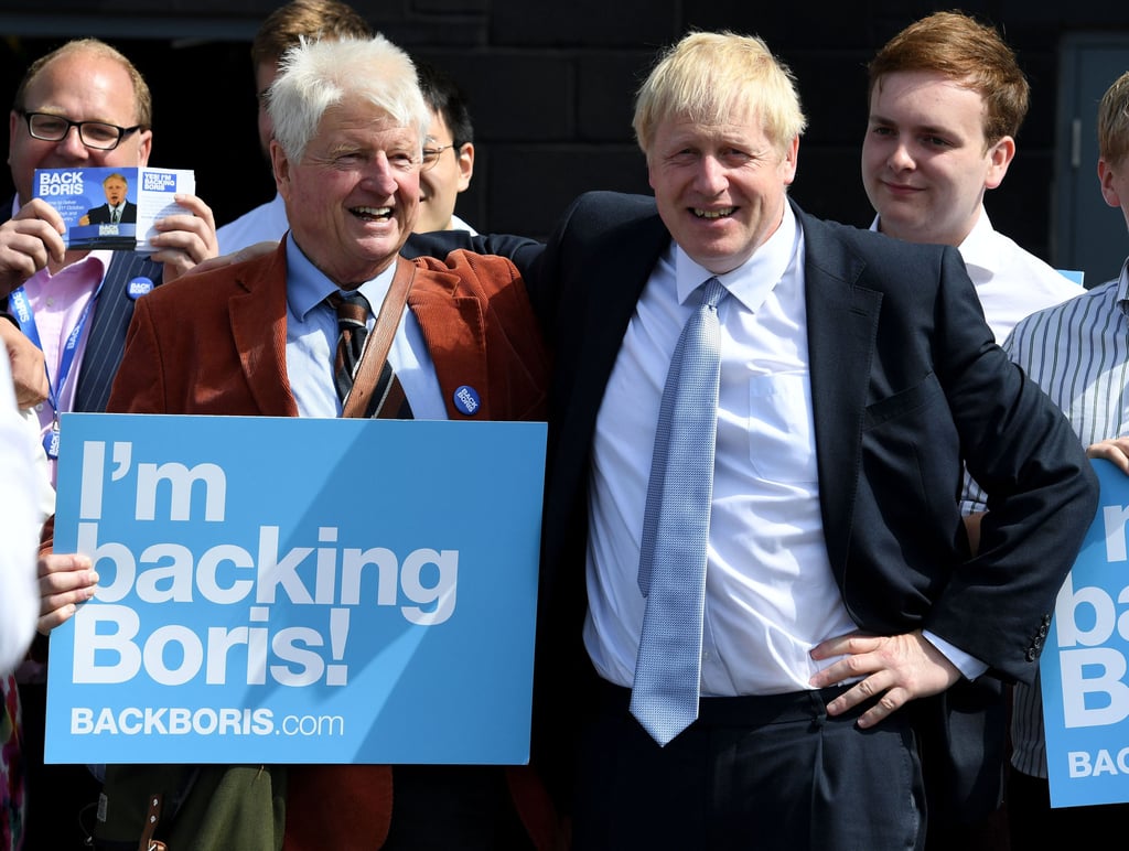 Stanley Johnson with his son Boris Johnson in 2019 during Boris Johnson’s campaign to become leader of the Conservative Party and British prime minister. Photo: Getty Images Stanley Johnson with his son Boris Johnson in 2019 during Boris Johnson’s campaign to become leader of the Conservative Party and British prime minister. Photo: Getty Images