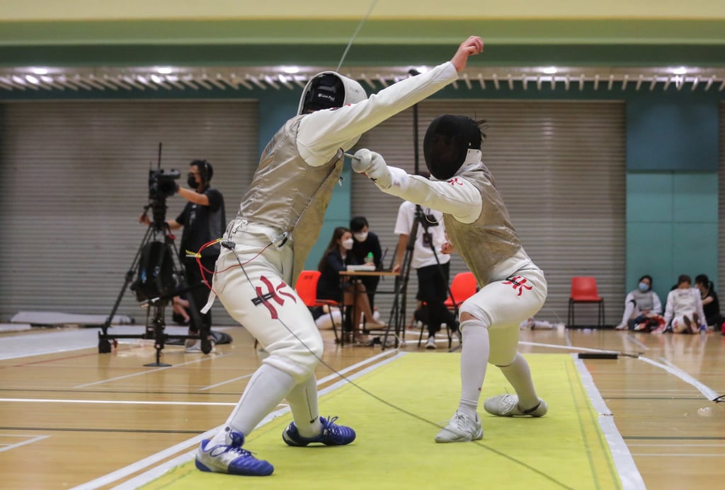 Cheng Tit-nam (left) against Ryan Choi in the President’s Cup final. Photo: Xiaomei Chen