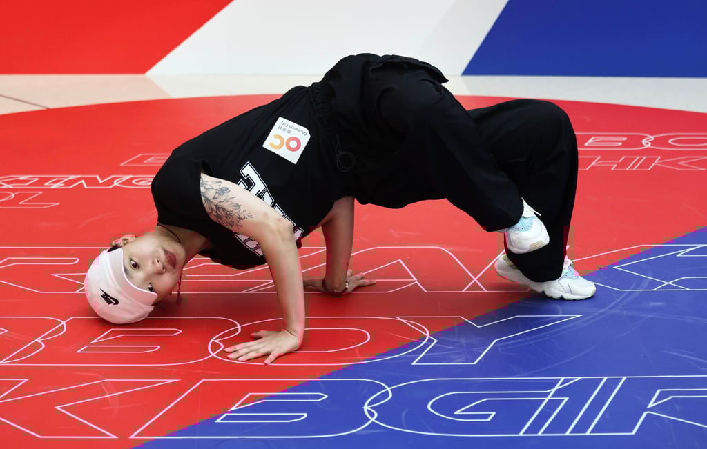Ng Sau-man, aka B-Girl Fifty, at Olympian City 2. Photo: Jonathan Wong