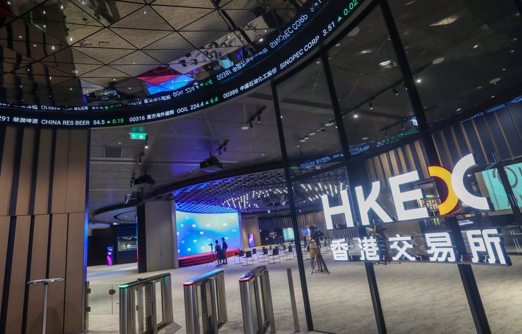 The Connect Hall at Hong Kong Exchanges and Clearing in Central, Hong Kong. CALB could become the city’s second-largest initial public offering this year. Photo: SCMP / Jonathan Wong