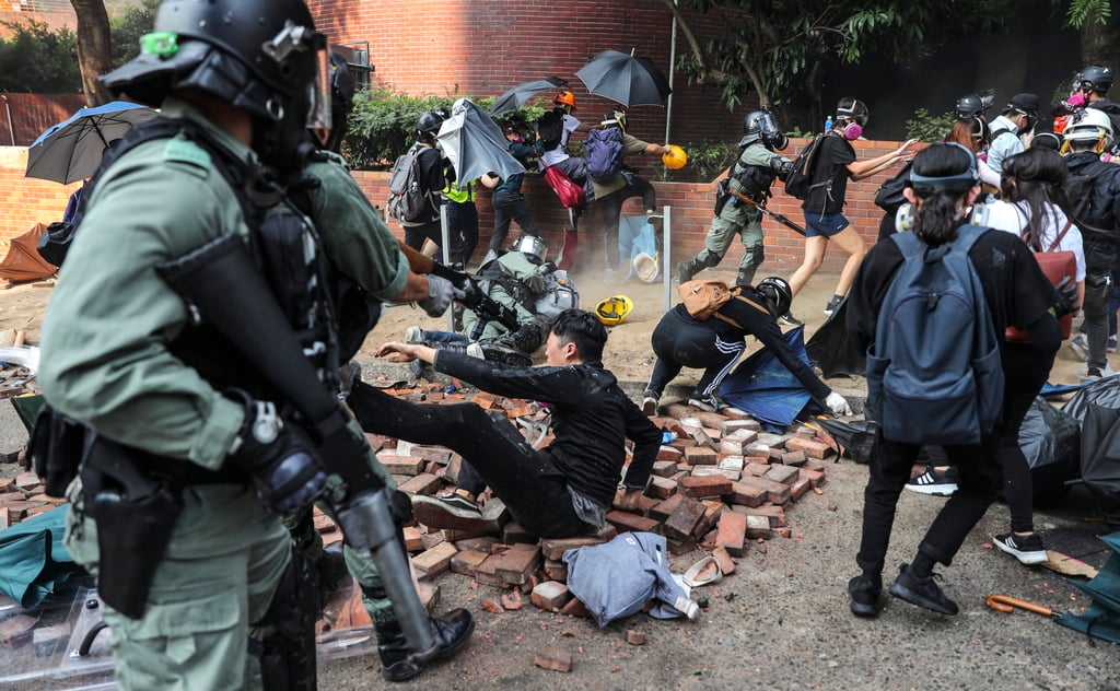 The Polytechnic University siege in 2019. Photo: Sam Tsang The Polytechnic University siege in 2019. Photo: Sam Tsang