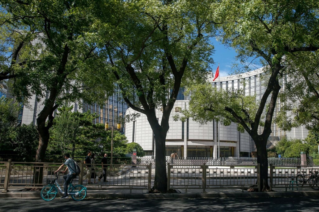 The People’s Bank of China headquarters in Beijing. The central bank’s green finance scheme allows commercial banks to access low-interest loans for decarbonisation projects. Photo: EPA-EFE