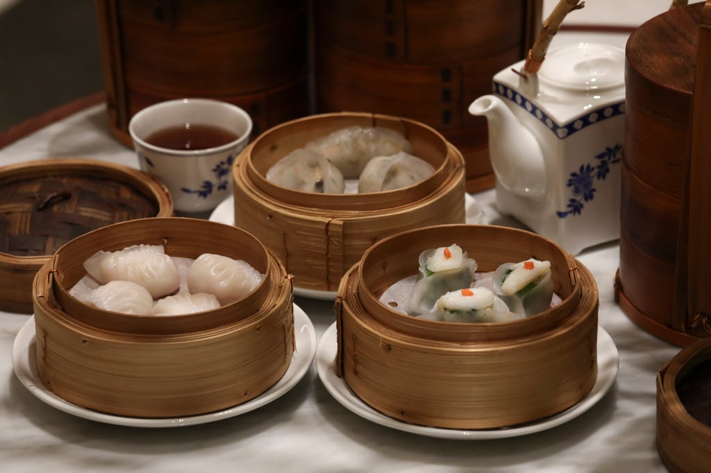 A typical dim sum selection, including steamed shrimp and phoenix eye dumplings. Photo: Jonathan Wong
