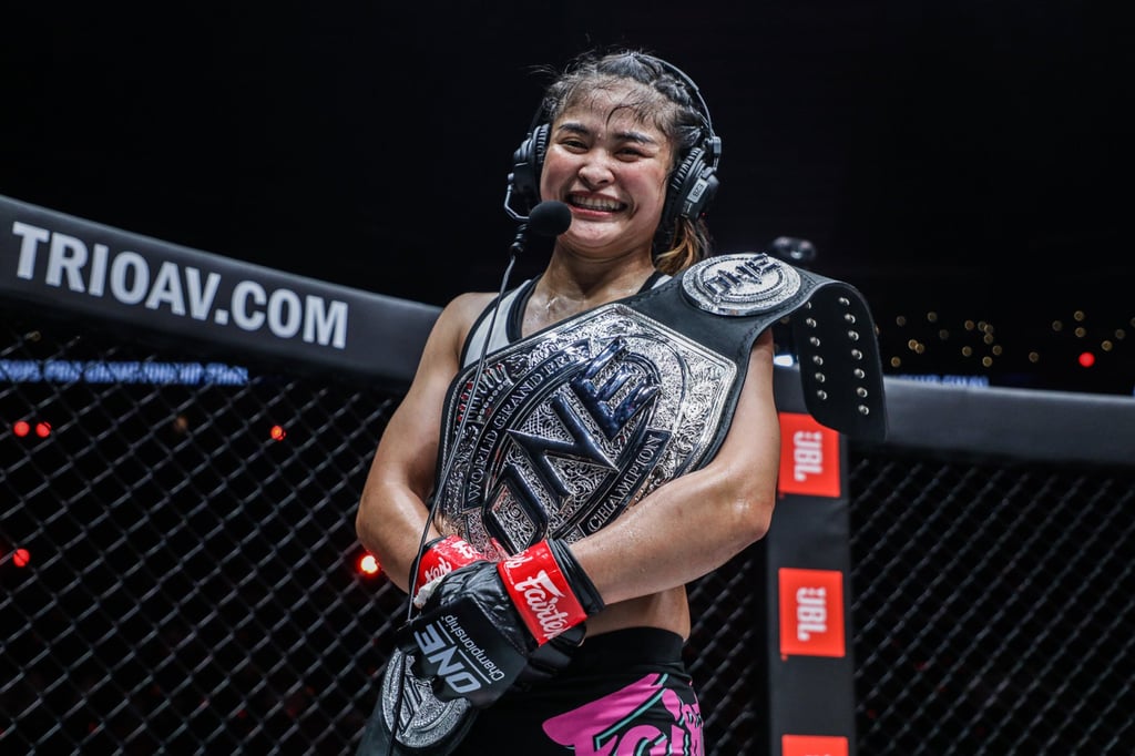Stamp Fairtex after winning the ONE atomweight Grand Prix.