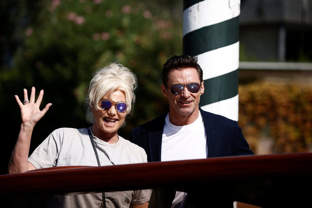 Actor Hugh Jackman and his wife Deborra-Lee Furness arrive at the 79th Venice Film Festival, September 6, 2022. Photo: Reuters