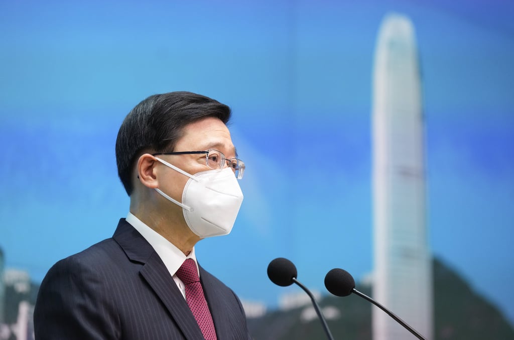 Chief Executive John Lee Ka-chiu said the Covid-19 health risk in mainland China was the lowest in the world. Photo: Sam Tsang