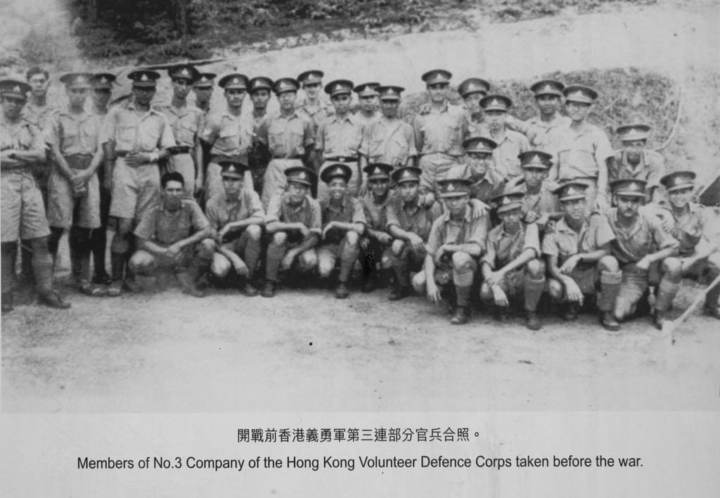 Members of No 3 Company of the Hong Kong Volunteer Defence Corps before the war. Photo: Oliver Tsang.