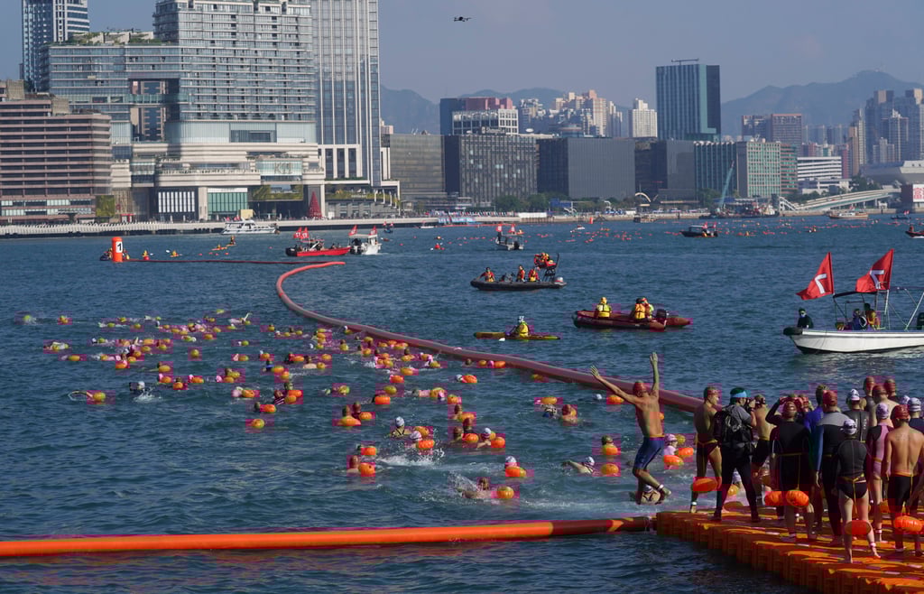 Last year’s Harbour Race with participants starting in Wan Chai Public Pier. Photo: Sam Tsang