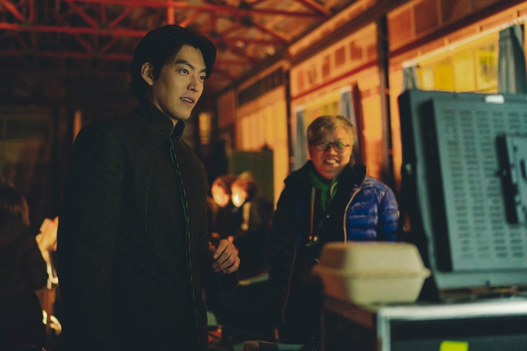 Kim Woo-bin behind the scenes while working on Alienoid. Photo: CJ Entertainment Kim Woo-bin behind the scenes while working on Alienoid. Photo: CJ Entertainment