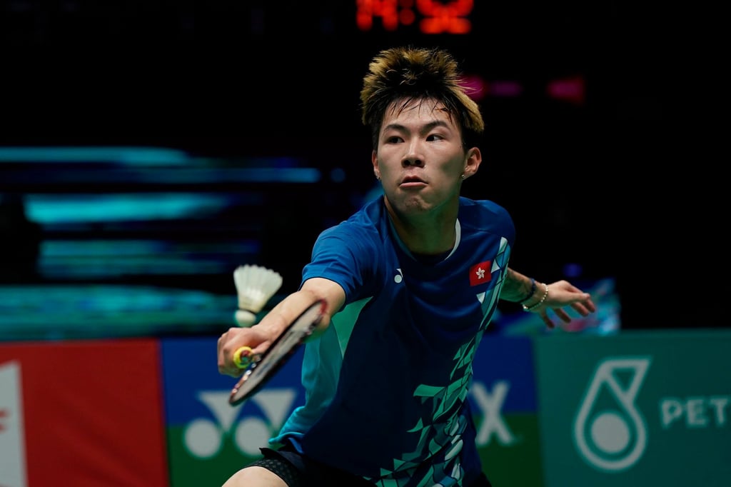 Lee Cheuk-yiu plays a shot against Singapore’s Loh Kean Yew in the Malaysia Open early this year. Photo: AP
