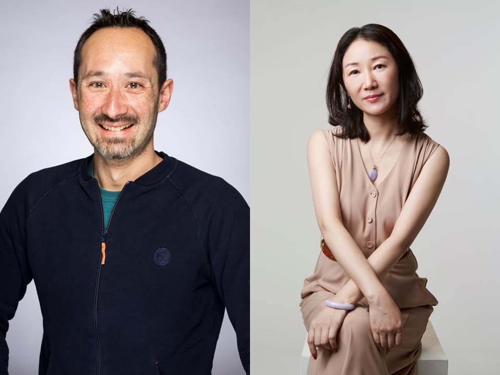 The StartmeupHK Festival 2022 drew industry leaders and investors including Sebastien Borget (left), co-founder and chief operating officer of The Sandbox, and Ying Liang, managing director of Lenovo Venture Capital Group.
