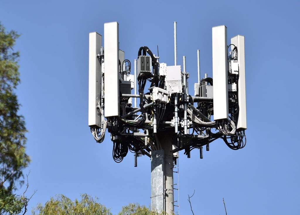 A 5G Optus tower in the suburb of Dickson in Canberra, Australia, in 2019. File photo: EPA-EFE