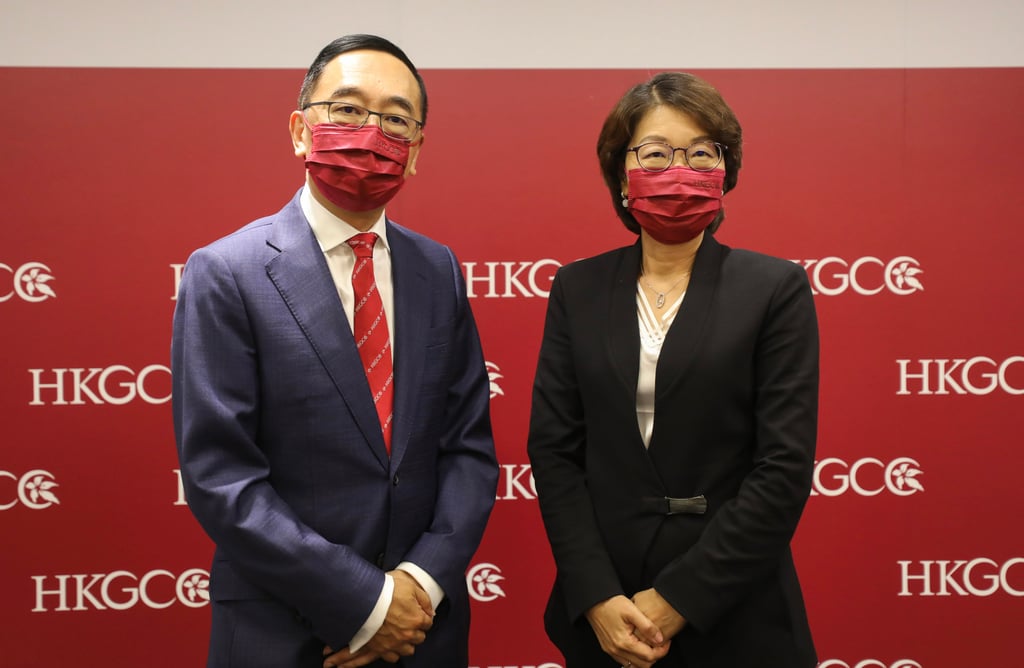 Hong Kong General Chamber of Commerce CEO George Leung and chairwoman Betty Yuen. Photo: Xiaomei Chen