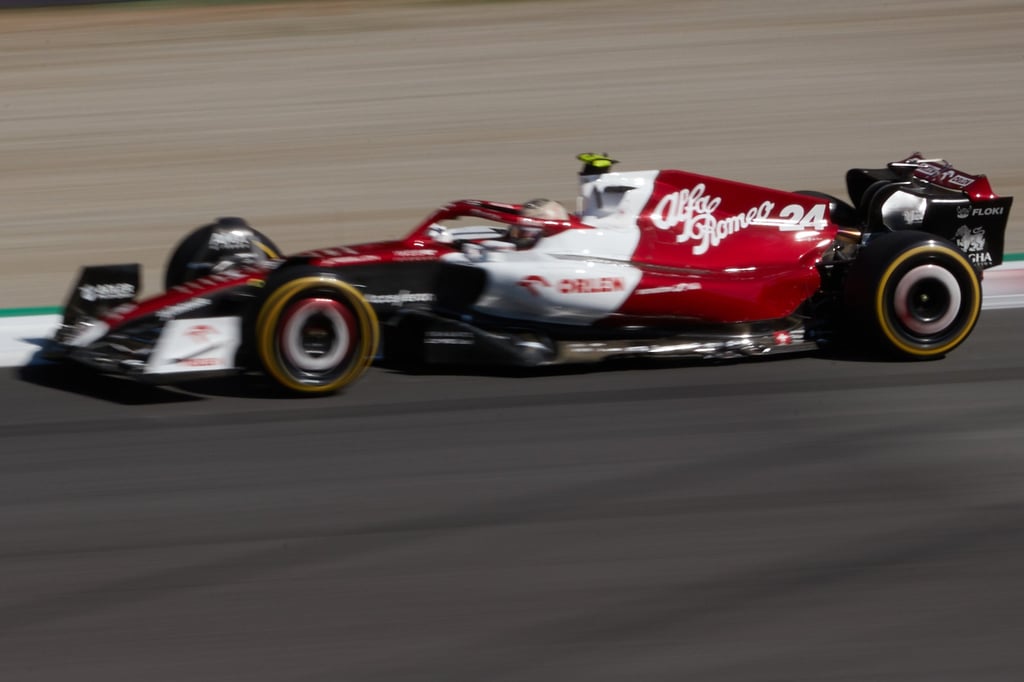 Zhou Guanyu of Alfa Romeo drives during the Italian Grand Prix at Monza. Photo: Xinhua