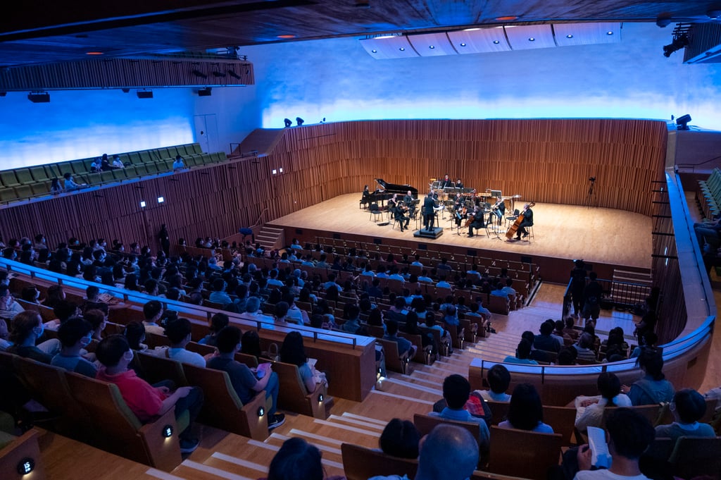 The venue for Sunday’s concert was the Shaw Auditorium, which opened in November 2021. Photo: HKUST The venue for Sunday’s concert was the Shaw Auditorium, which opened in November 2021. Photo: HKUST