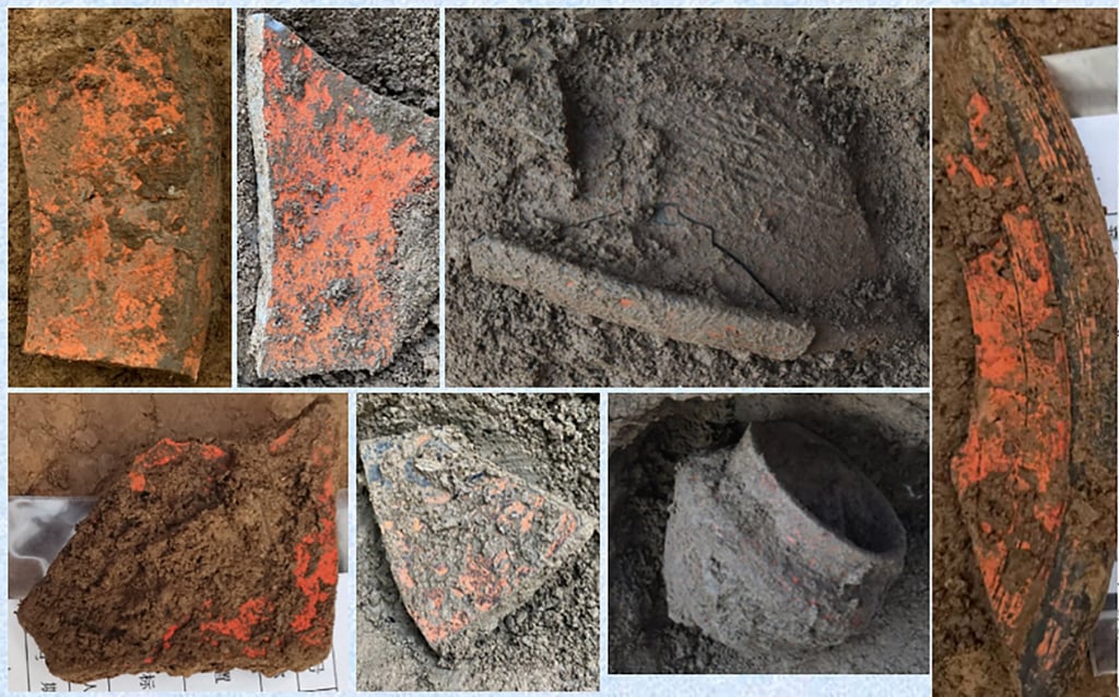 Pottery remains from one of China’s most important archaeology sites. Photo: CGTN