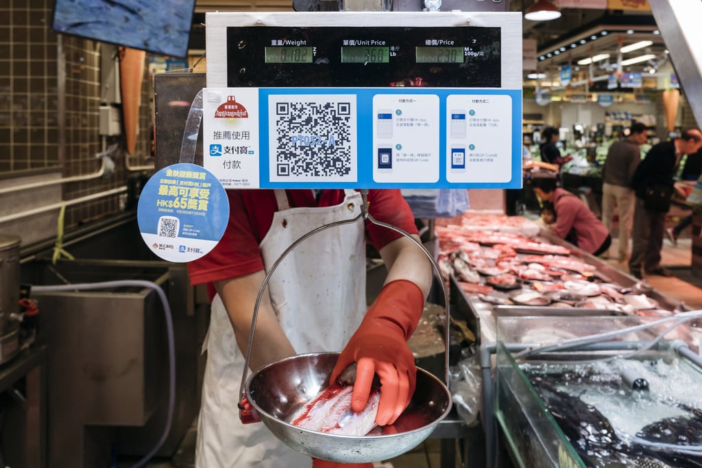 A number of digital payment methods are used in Hong Kong, including Ant Financial’s Alipay. Photo: Bloomberg A number of digital payment methods are used in Hong Kong, including Ant Financial’s Alipay. Photo: Bloomberg