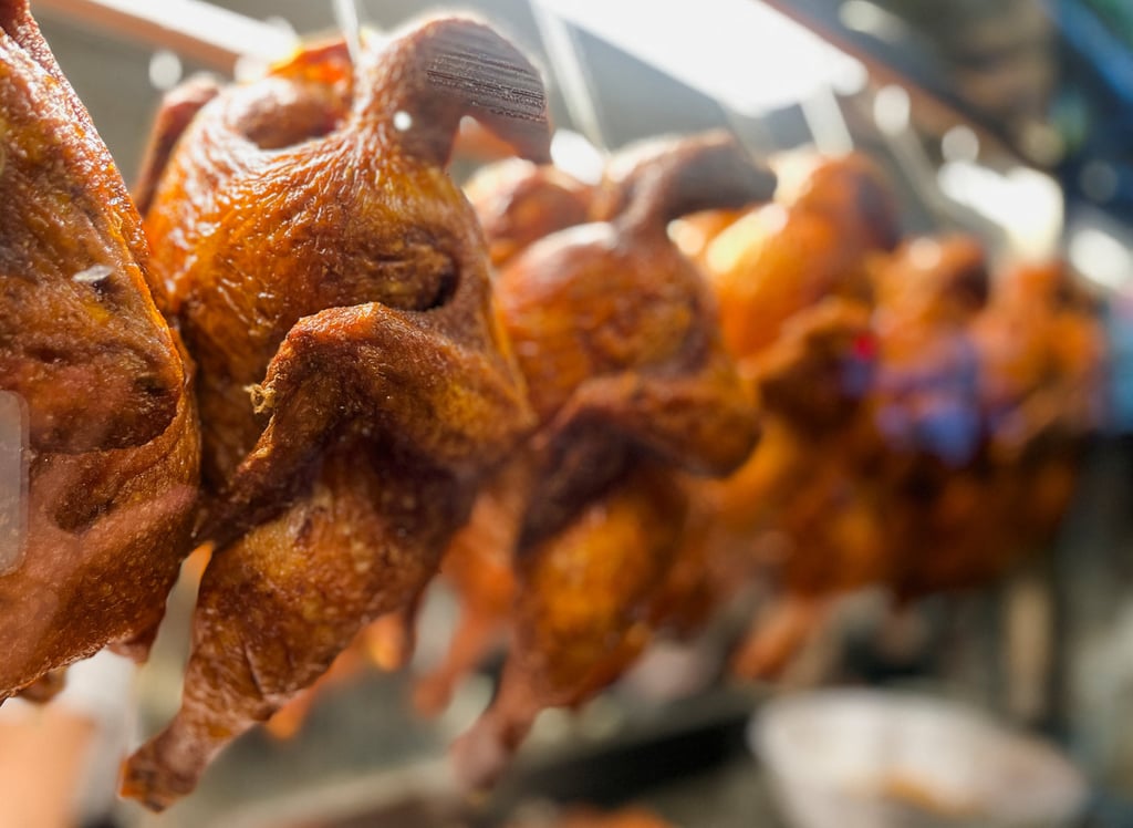 Food is displayed at Urban Hawker, a Singapore-style hawker market, as it opens in Midtown Manhattan in New York on Wednesday. Photo: Reuters