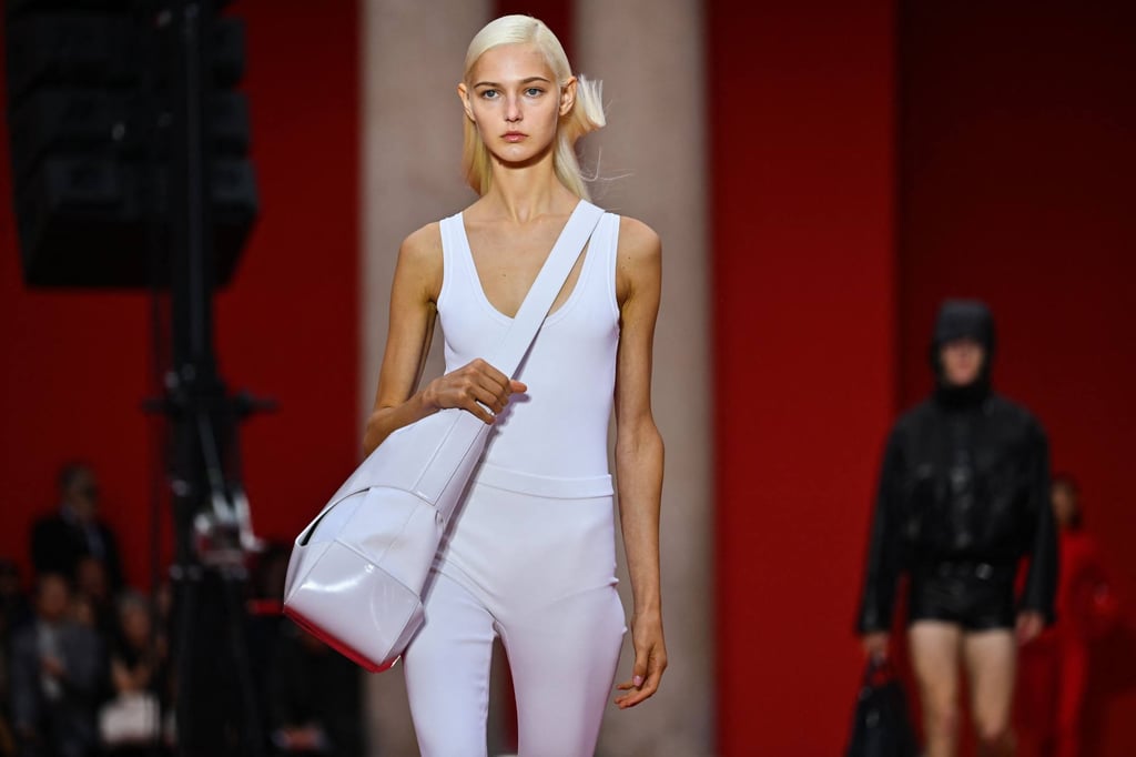 The bag of the season for Ferragamo’s women’s and men’s spring/summer 2023 fashion collection presented on September 24, as part of the Fashion Week in Milan. Photo: AFP The bag of the season for Ferragamo’s women’s and men’s spring/summer 2023 fashion collection presented on September 24, as part of the Fashion Week in Milan. Photo: AFP