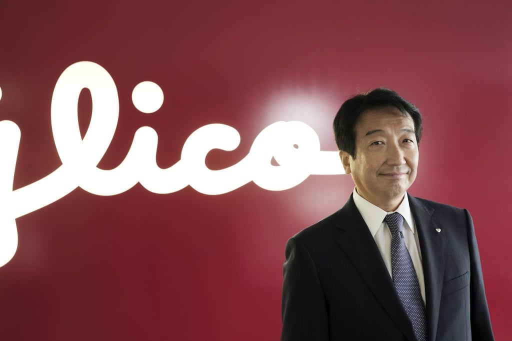 Junichi Hasegawa, senior corporate officer of Glico, at the company’s headquarters in Osaka, Japan. Photo: Bloomberg Junichi Hasegawa, senior corporate officer of Glico, at the company’s headquarters in Osaka, Japan. Photo: Bloomberg